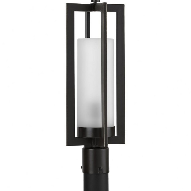 Progress Lighting Janssen Collection 1 light Outdoor Post Lantern Oil Rubbed Bronze Etched Glass Shade