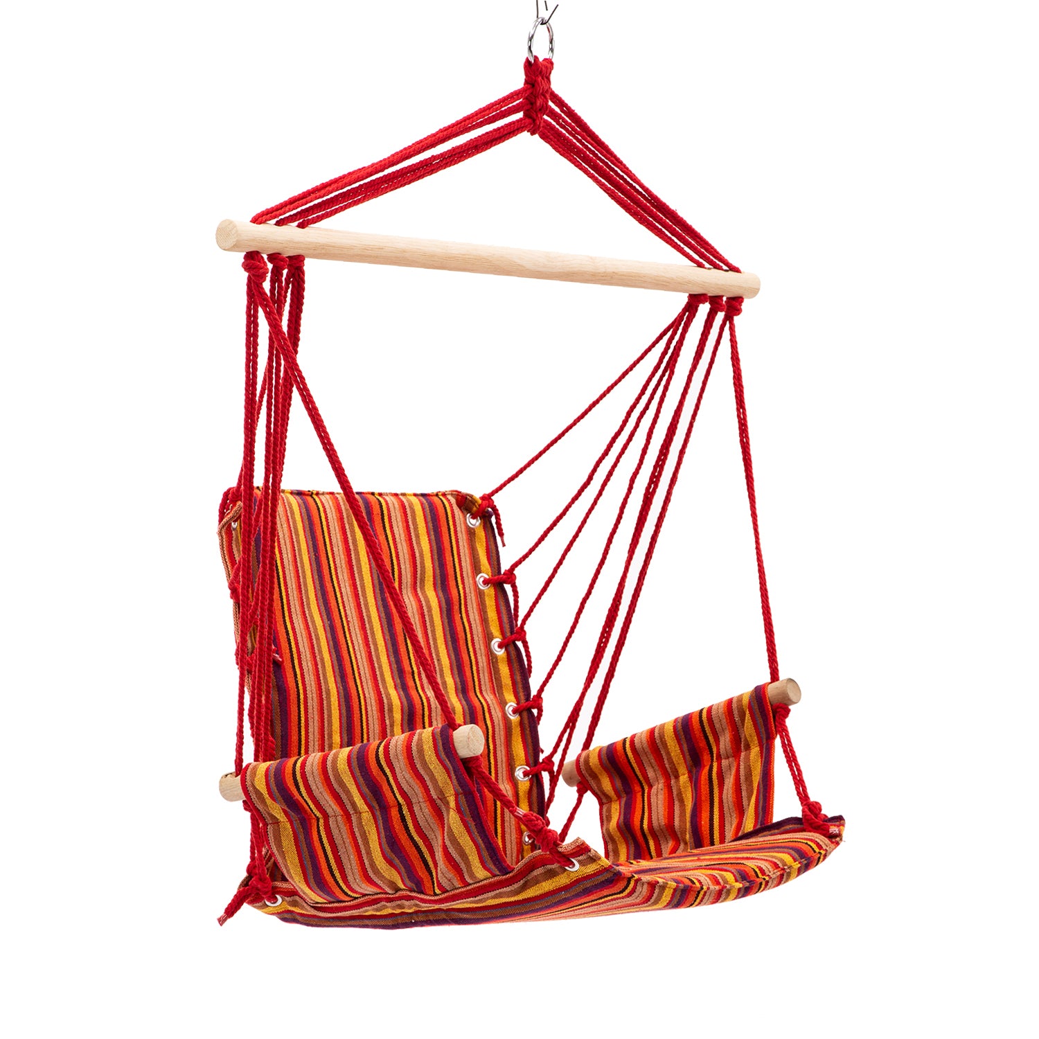 Best Patio Swing Seat Hammock Hanging Rope Chair Red Stripe