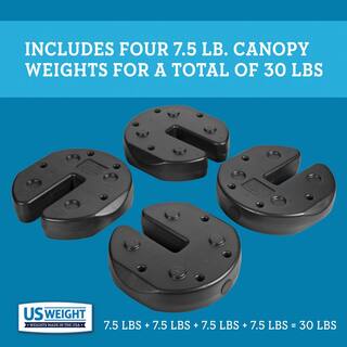 USW 30 lbs. Black US Weight Canopy Weight Plates (Set of 4) U0030