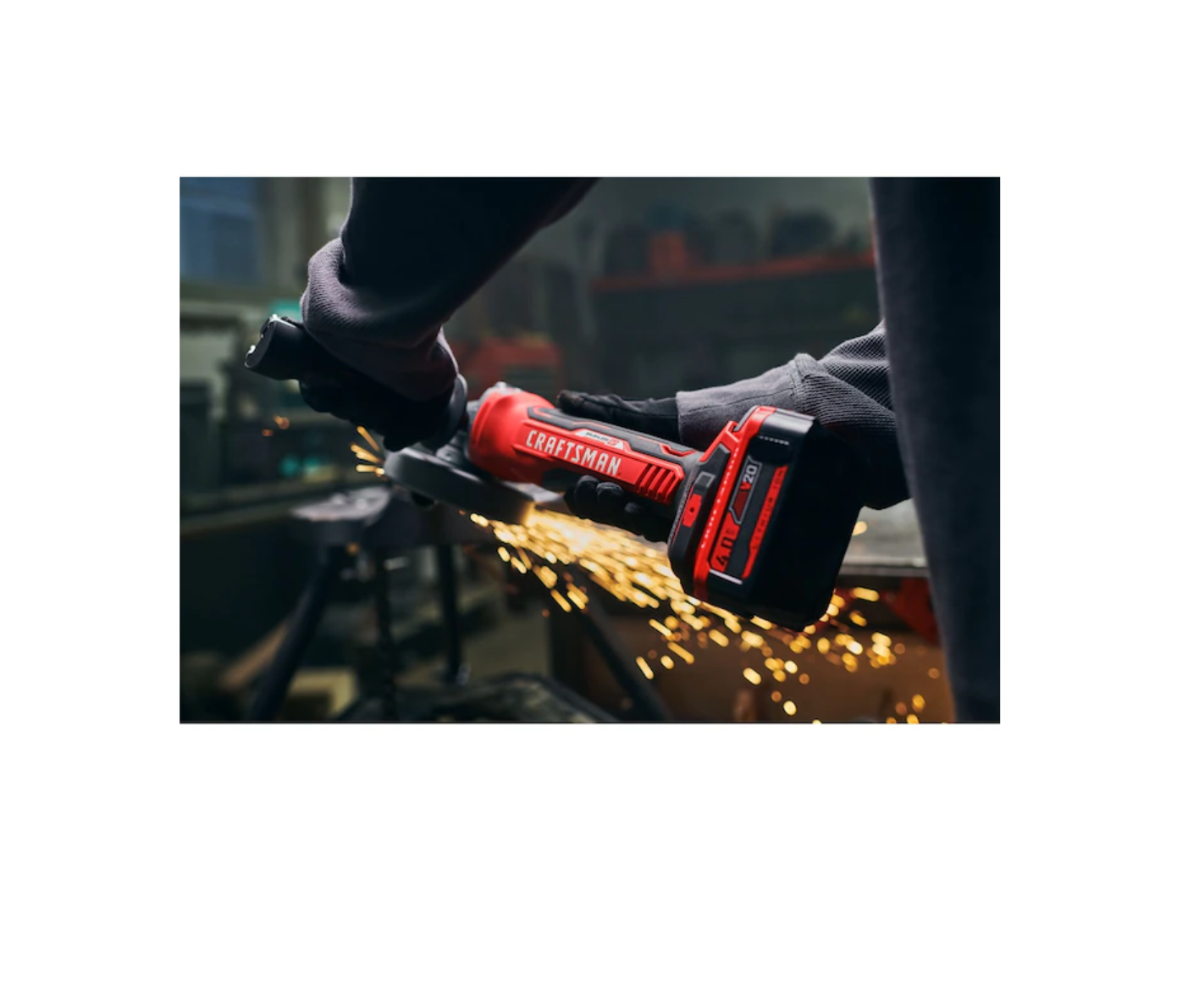 CRAFTSMAN CMCG451B V20 RP 4.5-in 20-volt Max Paddle Switch Brushless Cordless Angle Grinder