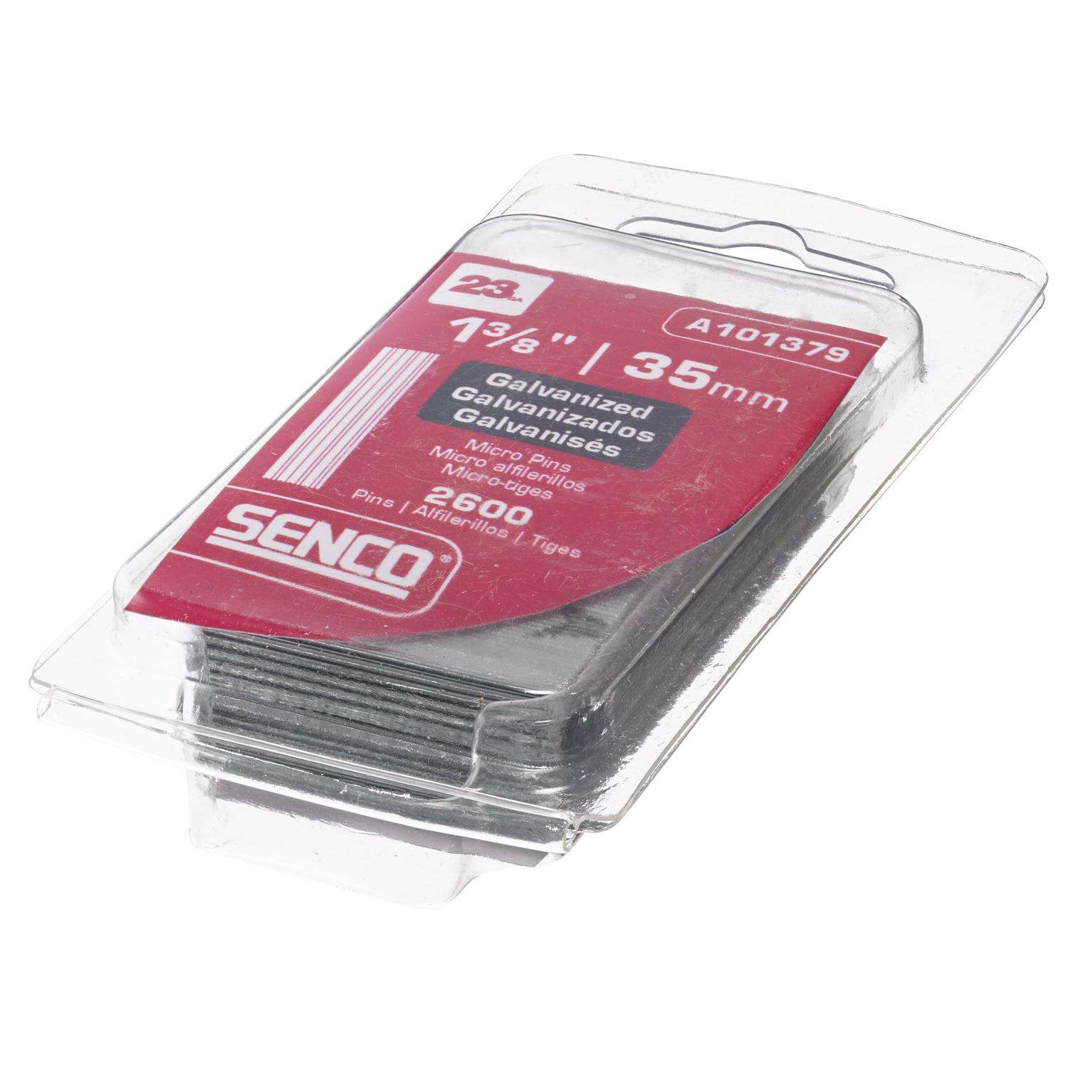 Senco 1-3/8 in. 23 Ga. Straight Strip Galvanized Micro Pins 2，600 pk