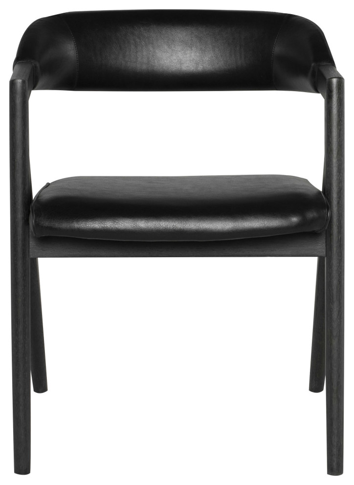 Anita Raven Leather Dining Chair   Midcentury   Dining Chairs   by Kolibri Decor  Houzz