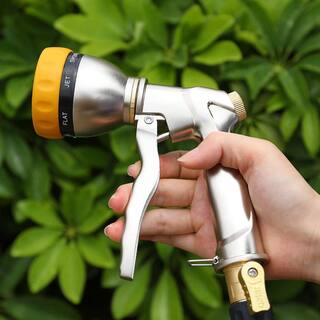 Garden Hose Nozzle Sprayer 100% Heavy Duty Metal Water Hose Sprayer with 7 Spray Patterns B09KRR4TBW