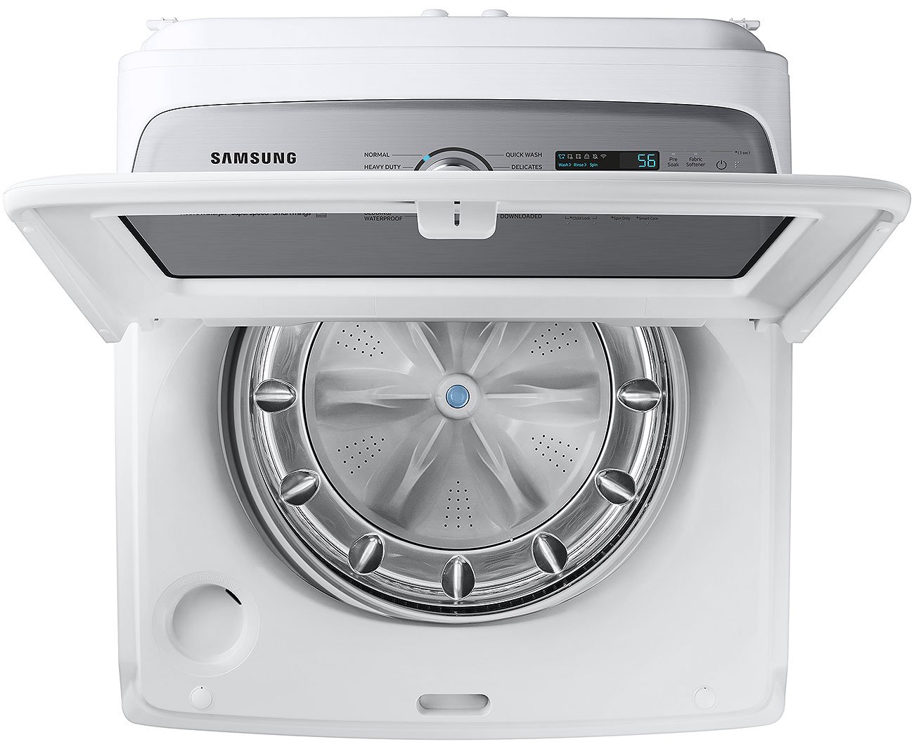  5.2 Cu. Ft. White Large Capacity Smart Top Load Washer With Super Speed Wash