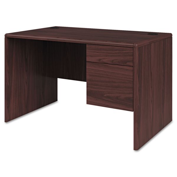 HON 10700 Series Single Pedestal Desk with Three-Quarter Height Right Pedestal， 48