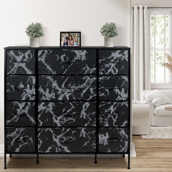 Dresser w/ 12 Drawers - Furniture Storage Chest Tower Unit for Bedroom - - 35417962