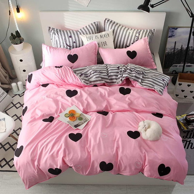 Duvet Cover Flat Bed Sheet Bedding Set