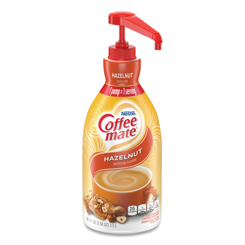 Coffee-mate Liquid Coffee Creamer， Hazelnut， 1500mL Pump Bottle (31831)