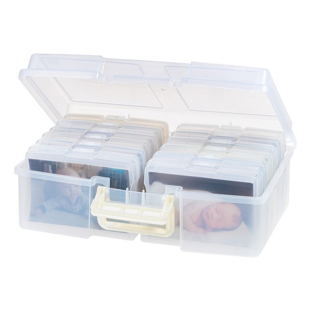 X 6 quot Photo Craft Keeper Storage Boxes With 12 Cases Handle Organizers And Storage Cases