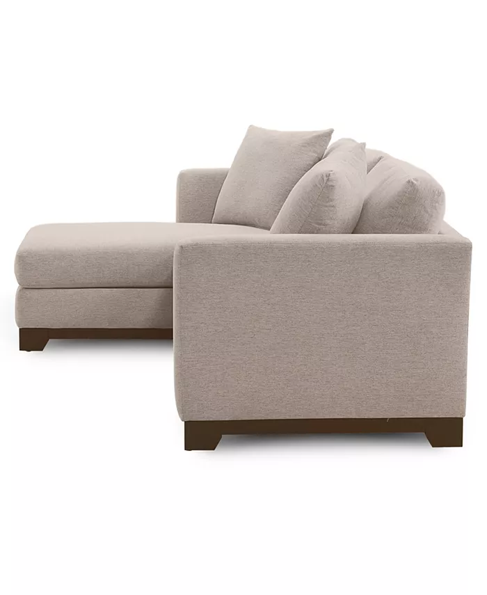 Furniture Elliot II 107 2-Pc. Fabric Chaise Sectional Apartment Sofa