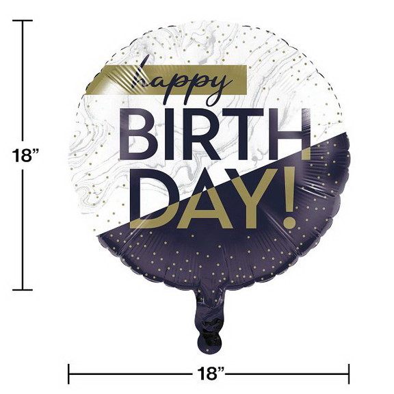 Creative Converting 357389 Navy And Gold Birthday ...