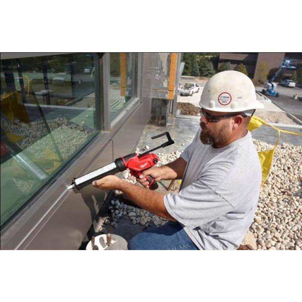 MW M12 12V Lithium-Ion Cordless Oscillating Multi-Tool with M12 10 oz. Caulk and Adhesive Gun and 6.0Ah XC Battery Pack 2426-20-2441-20-48-11-2460