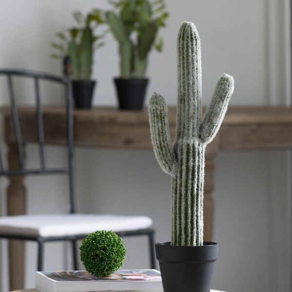 Potted Artificial Saguaro Cactus