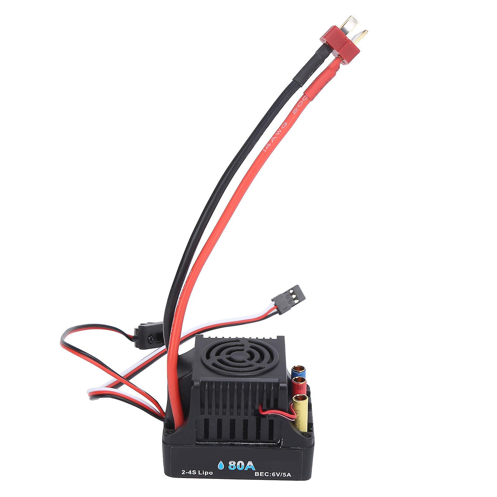 Rc 80a Brushless Waterproof Esc Electronic Speed Controller For 1/8 Rc Car Upgrade Parts