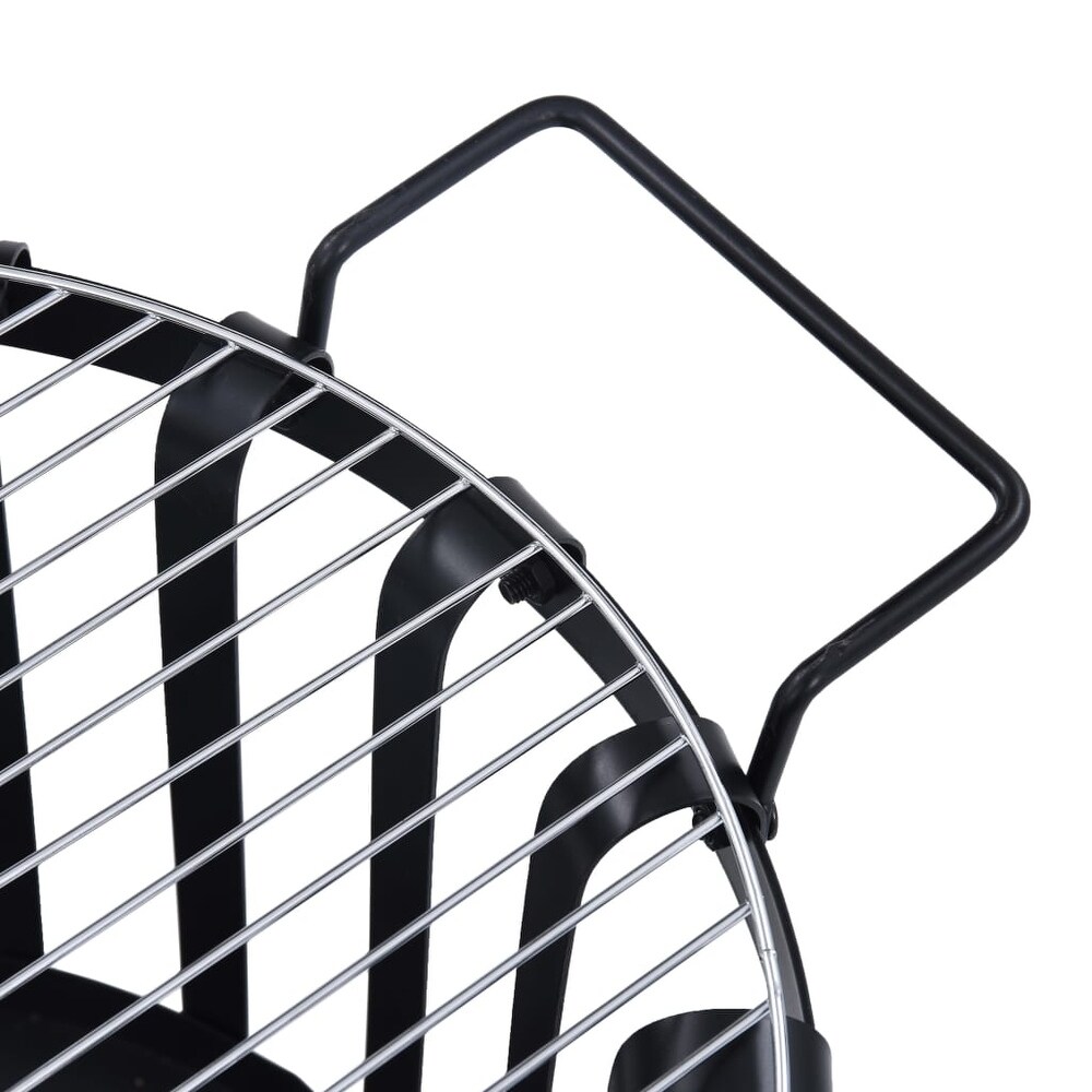 vidaXL Garden Fire Pit Basket with BBQ Grill Steel 19\