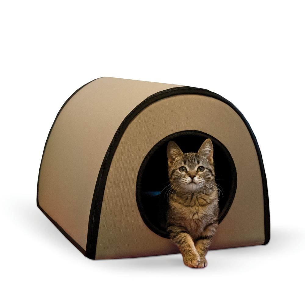 K and H Pet Products 21 in. x 14 in. x 13 in. 25-Watt Tan Mod Thermo-Kitty Shelter 100213178