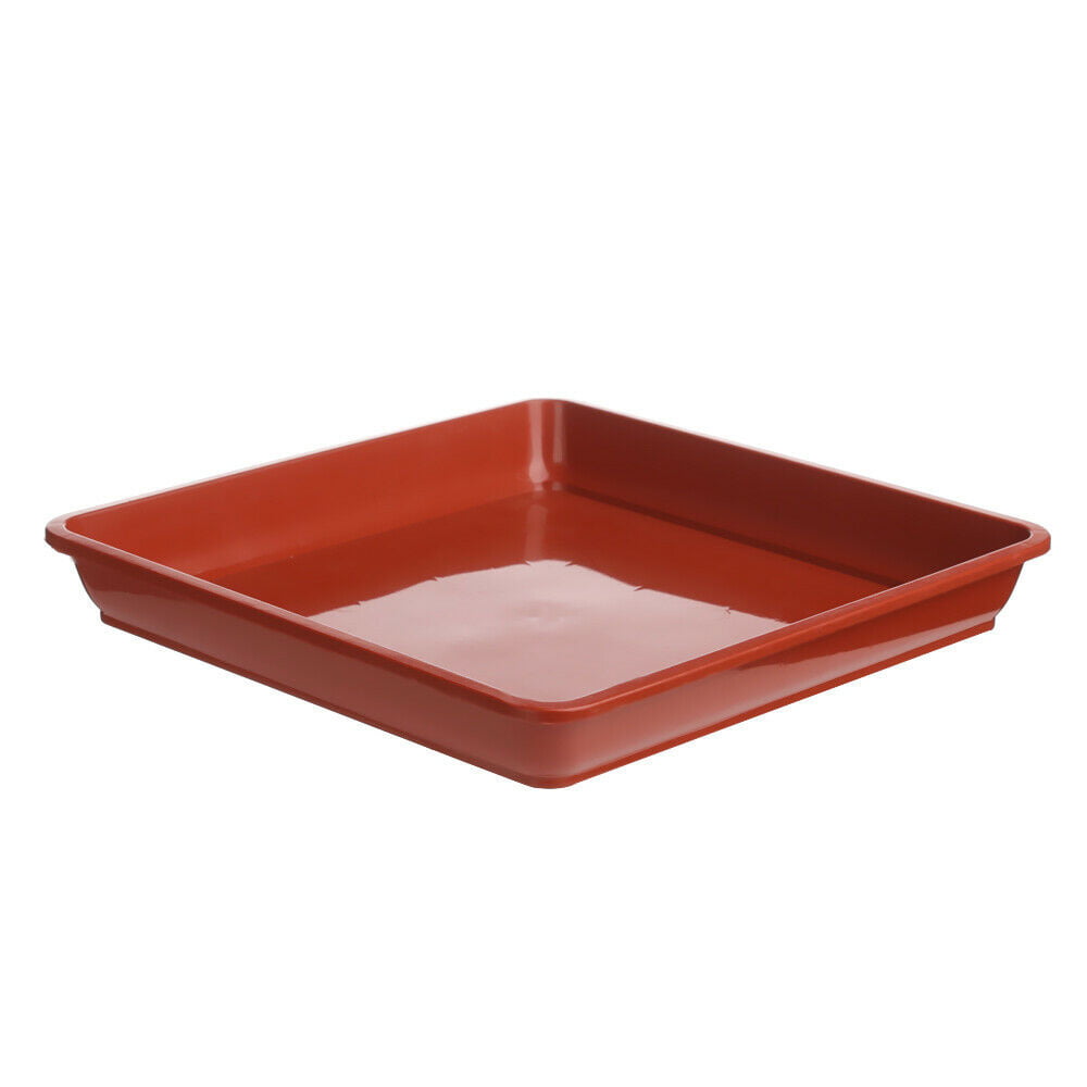 Deformation-resistant Indoor Home Outdoor Square Garden Supplies Planter Tray Drip Tray Flower Pot Tray RED 18 X 18CM