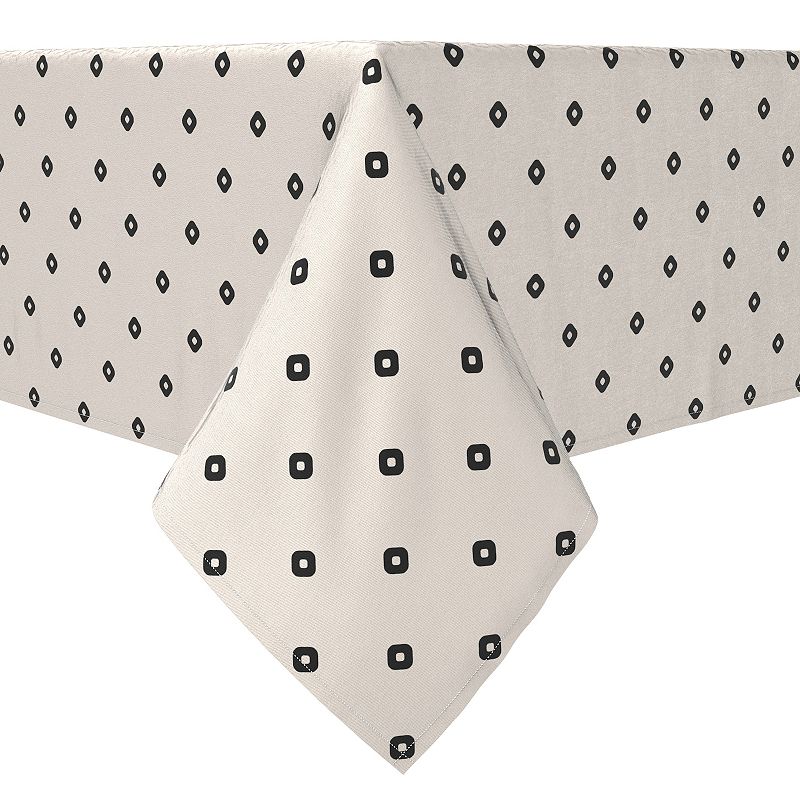 Square Tablecloth， 100% Cotton， 60x60， Repeat Dot Design