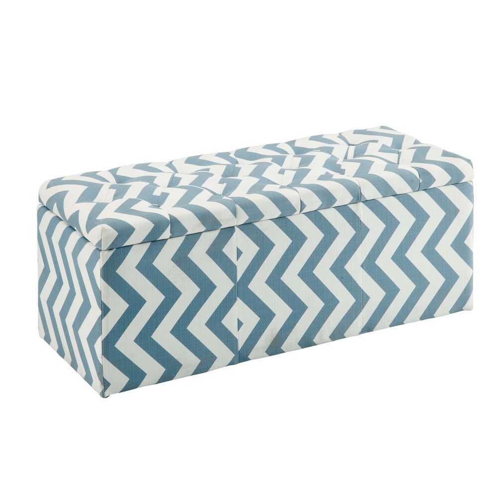 Gede Contemporary Fabric Tufted Life top Storage Bench by Furniture of America