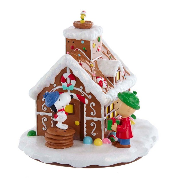 Kurt Adler Peanuts Battery operated Led Gingerbread House Table Piece