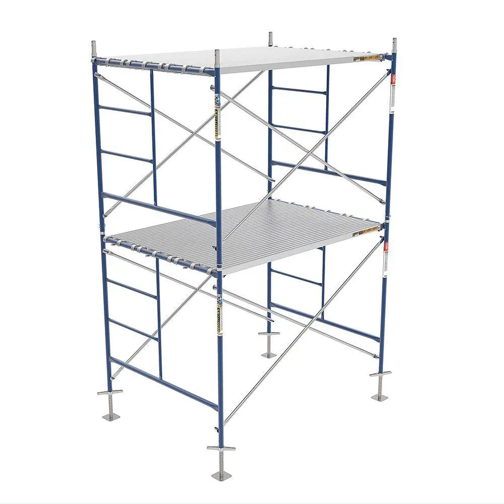 MetalTech 7 ft. L x 19 in. W Scaffolding Platform Aluminum Work Platform and Scaffold Plank for Metaltech Scaffolding 3-Pack M-MPA719K3