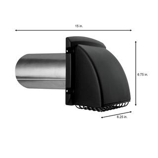 Everbilt 4 in. Wide Mouth Black Vent Hood BPMH4BLKHD6