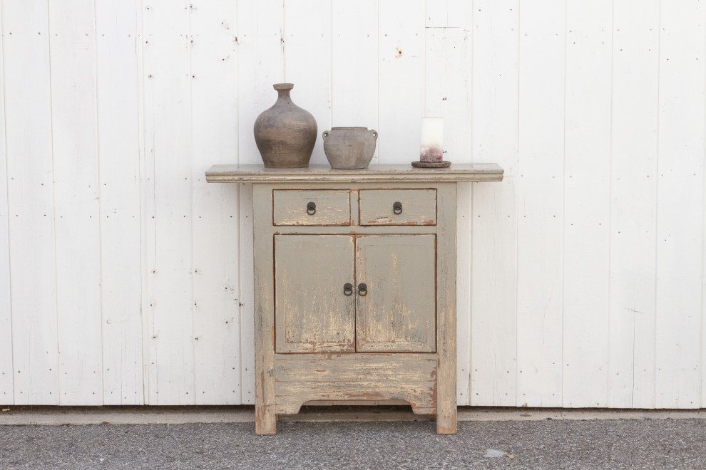 Painted Farmhouse Style Small Cabinet   Asian   Accent Chests And Cabinets   by De cor  Houzz