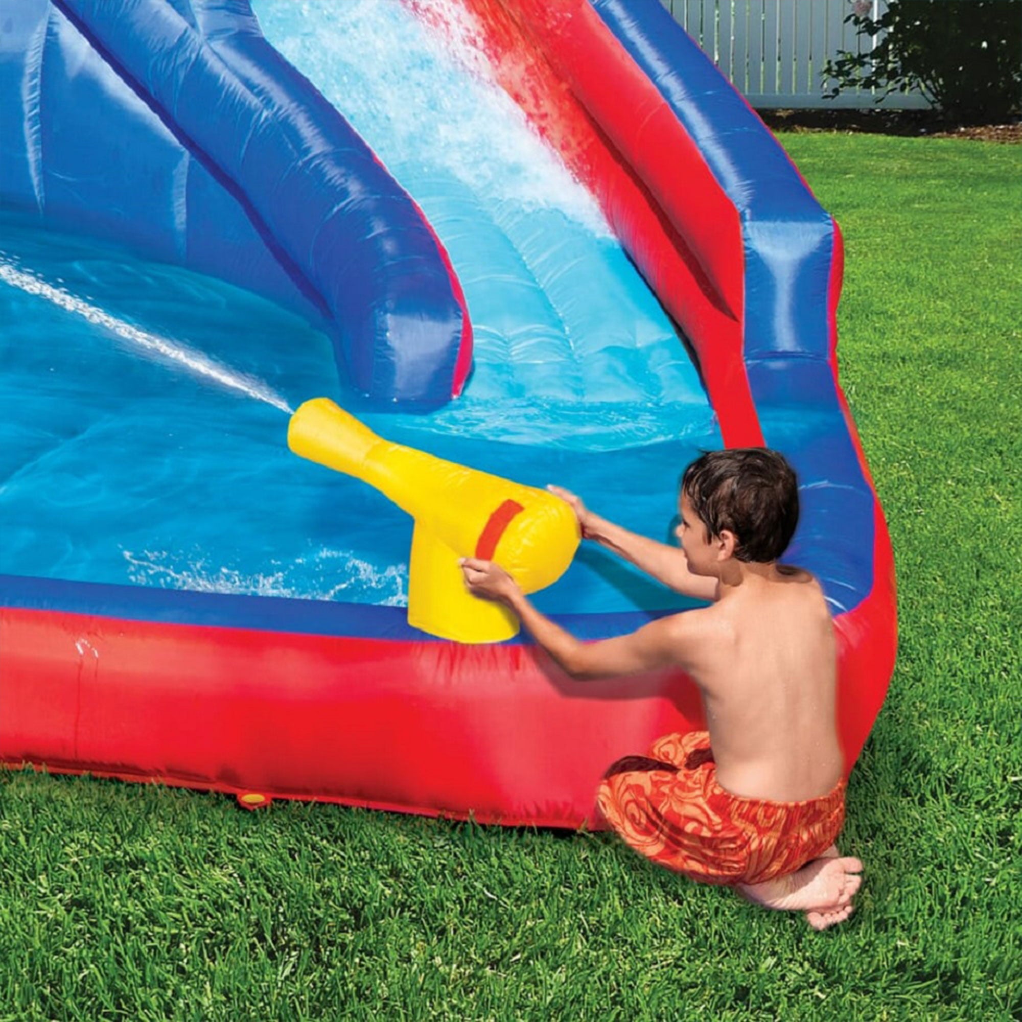 Banzai Hydro Blast Kids Inflatable Backyard Waterpark Pool Play Center