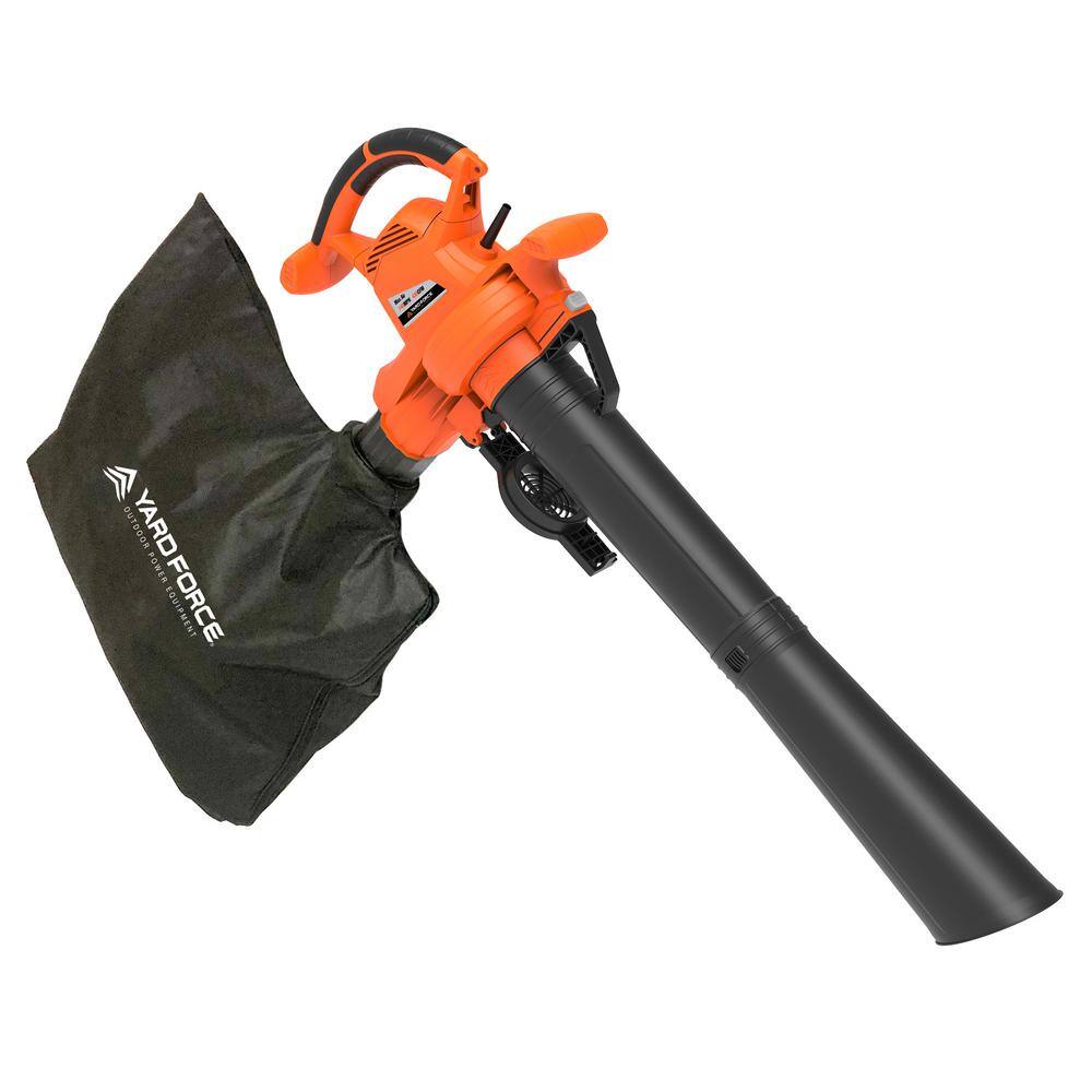 YARD FORCE 140 MPH 430 CFM 12 Amp Electric BlowerVacuumLeaf Mulcher Kit with Bonus PPE Kit YF12BLV