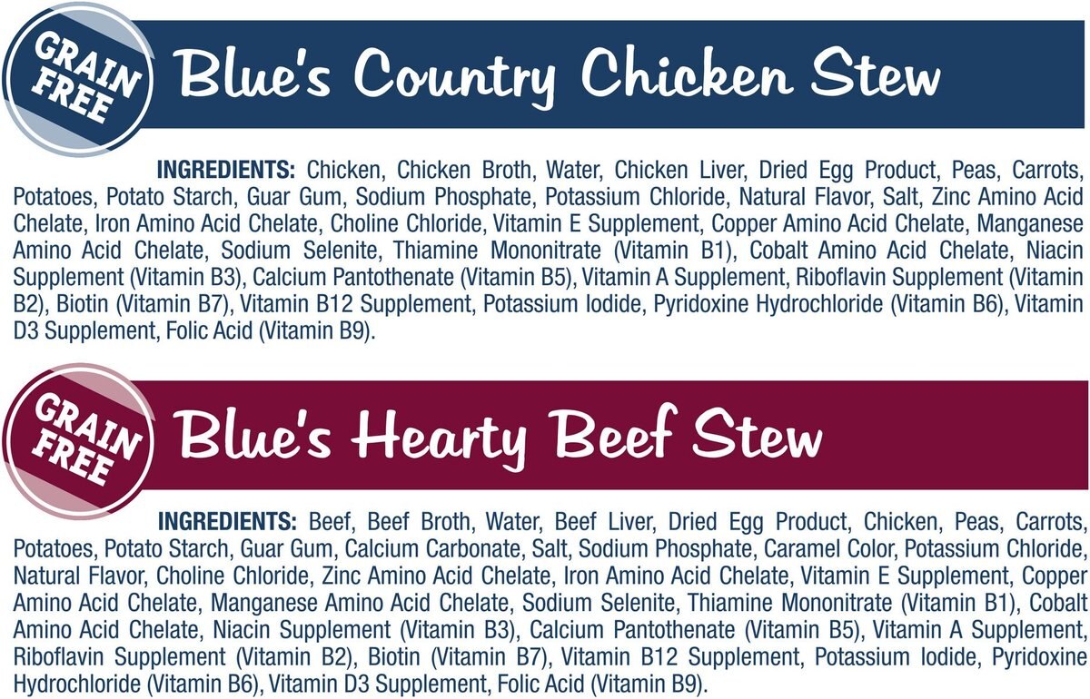 Blue Buffalo's Stew Chicken and Beef Variety Pack Wet Dog Food