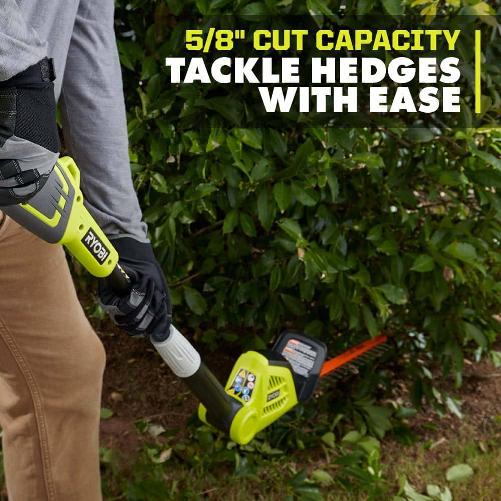 RYOBI 40V 18 in Cordless Battery Pole Hedge Trimmer with 20 Ah Battery and Charger