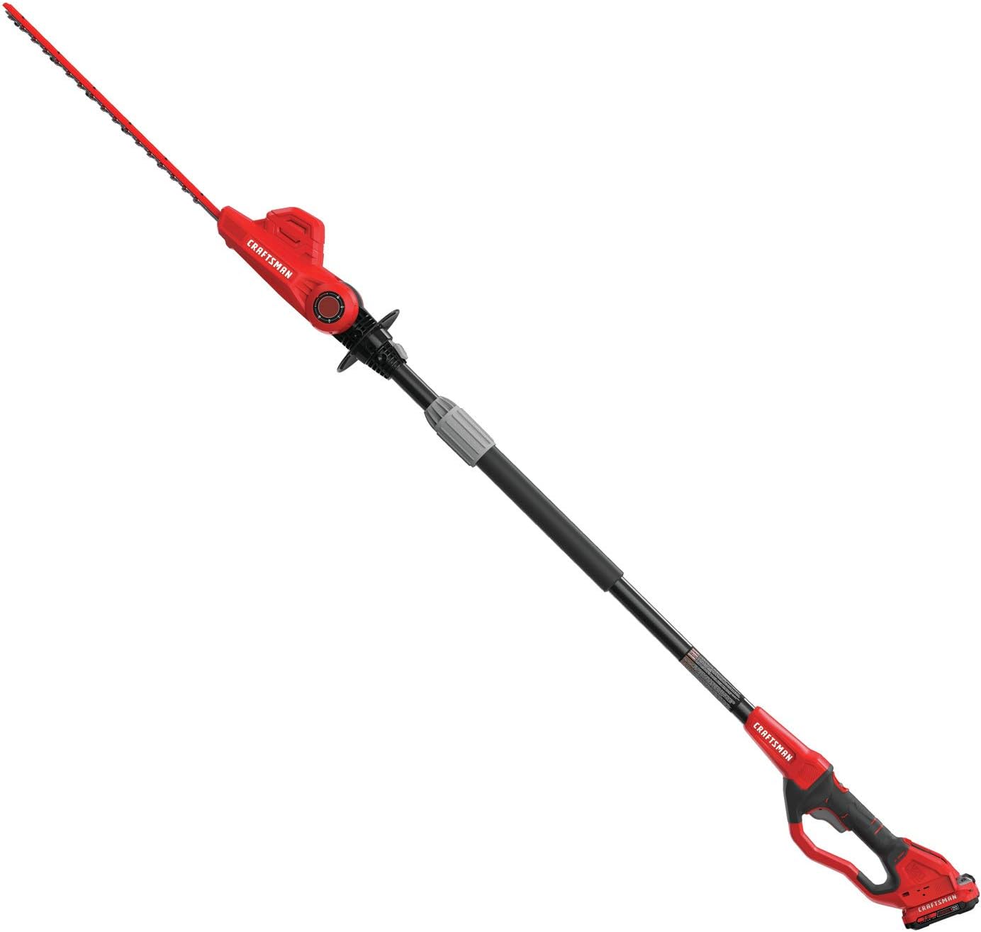 CRAFTSMAN V20 Cordless Pole Hedge Trimmer， 18-Inch， Extended Reach， Battery and Charger Included (CMCPHT818D1)