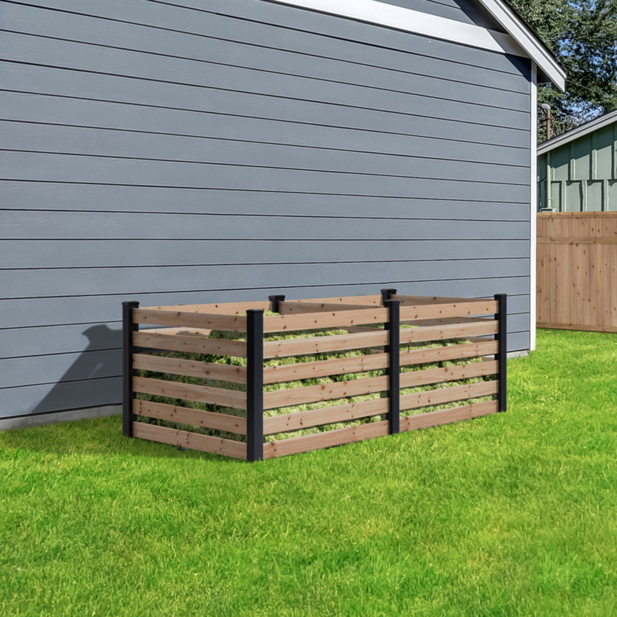 Outdoor Essentials Haven 4 ft. x 4 ft. Cedar Compost Bin Expansion Kit