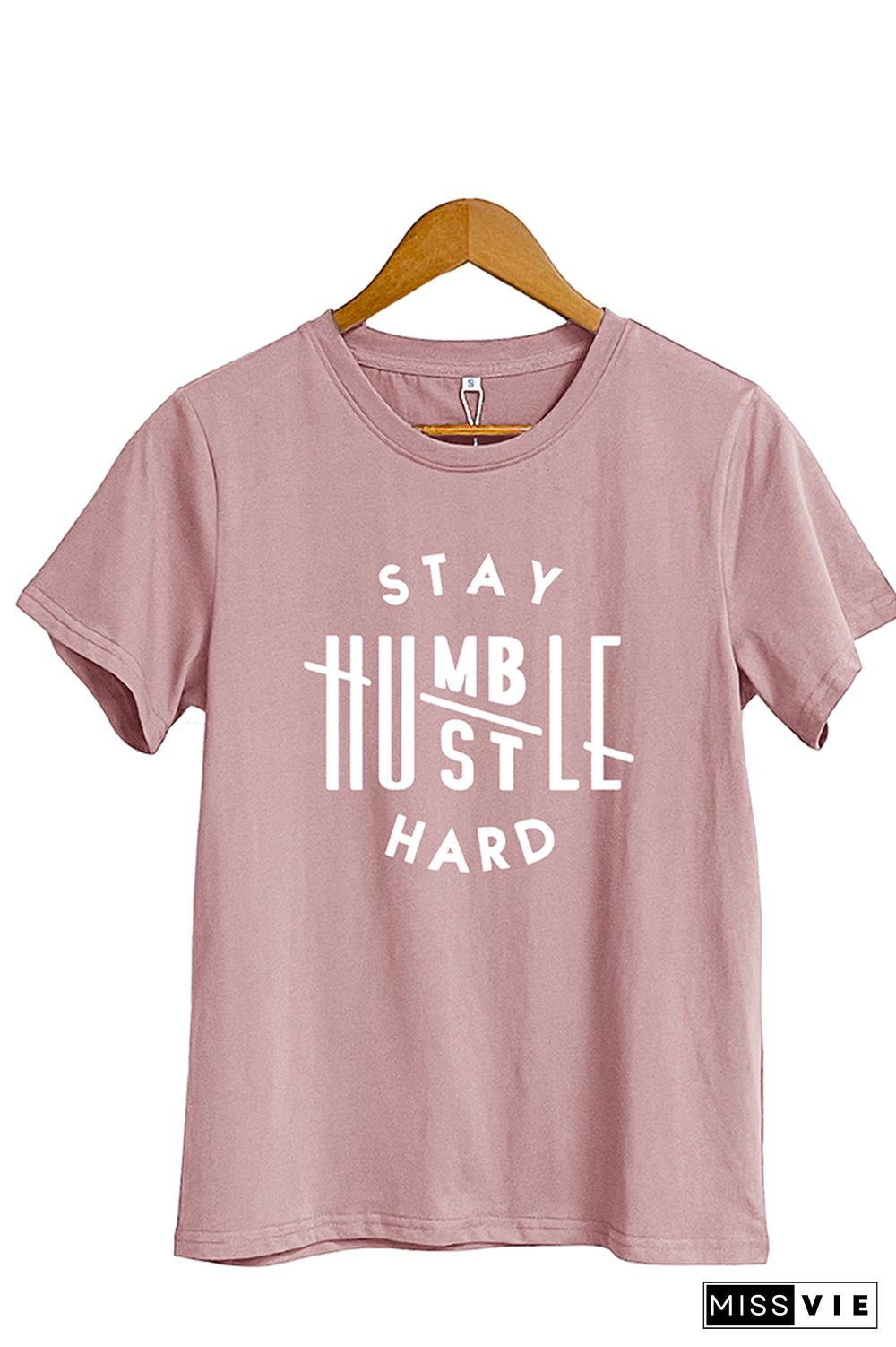 Stay Humble Hustle Hard Short Sleeve Graphic Tee Wholesale