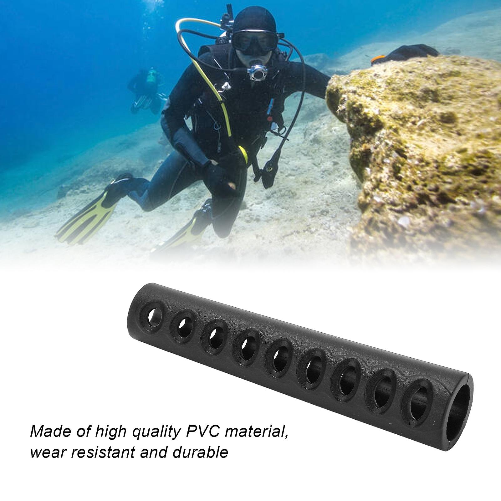 Durable Pvc Long Regulator Hose Protector For Scuba Diving With Vented Design - Ensures Safe And Smooth Dive Experience[black]