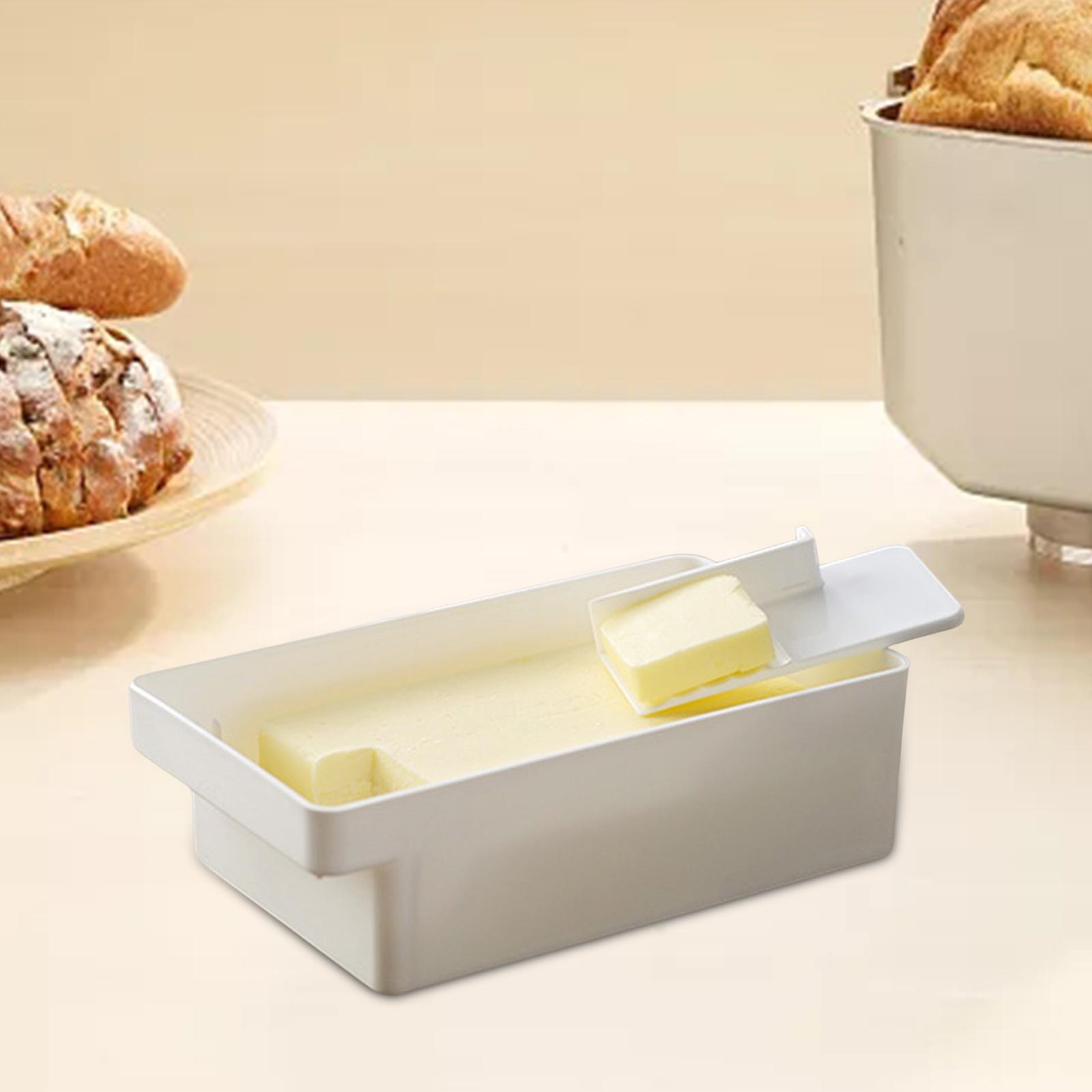 Butter Dish Store Butter Keeper with Cover with Cutter Hold 200G Butter Cutting