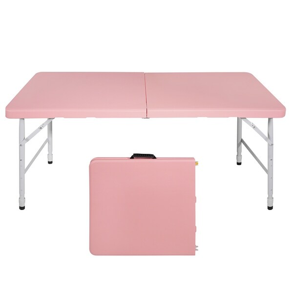 4ft Portable Folding Table Indoor Outdoor Foldable Table for Camping