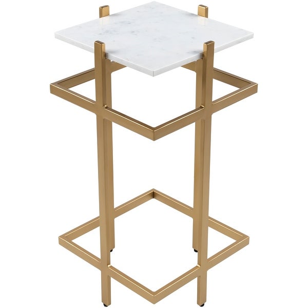 Artistic Weavers Thae Marble and Metal Glam 26-inch Accent Table - 29