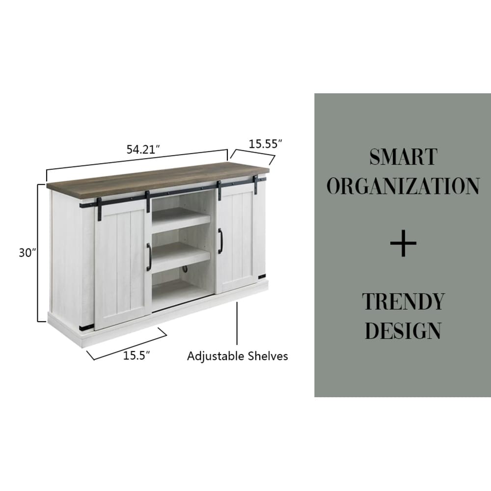 Bli 54 inch Sliding Barn Door TV Stand   60 Inch