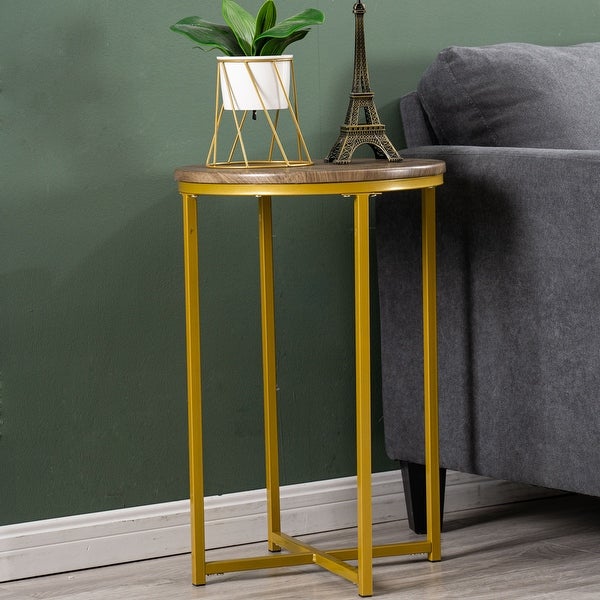 Modern Round Edge Side Table Living Room End Coffee Table