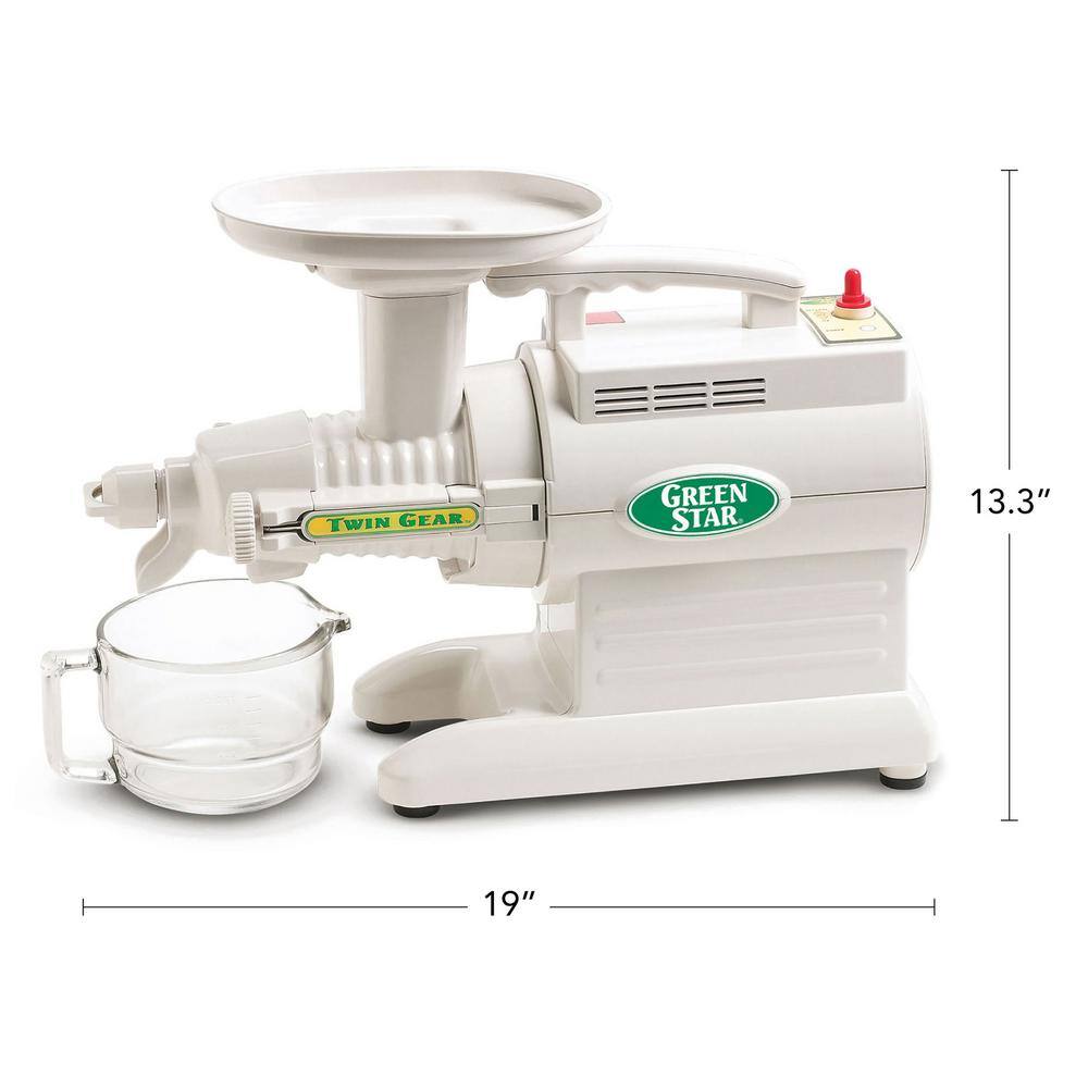 Tribest Greenstar Original 24 fl. oz. White Cold Press Juicer GS-1000-B