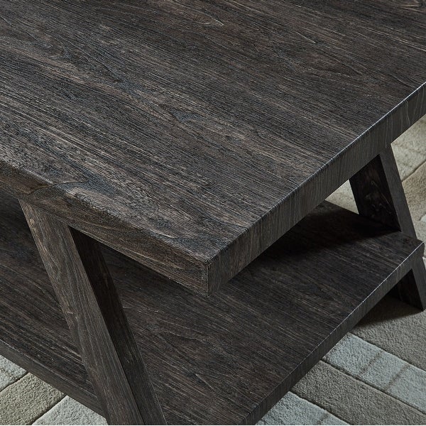 The Gray Barn Cedar Ridge Contemporary Replicated Wood Shelf End Table