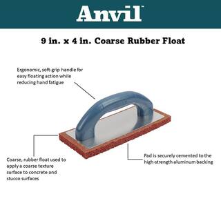 Anvil 9 in. x 4 in. Coarse Rubber Float 57466