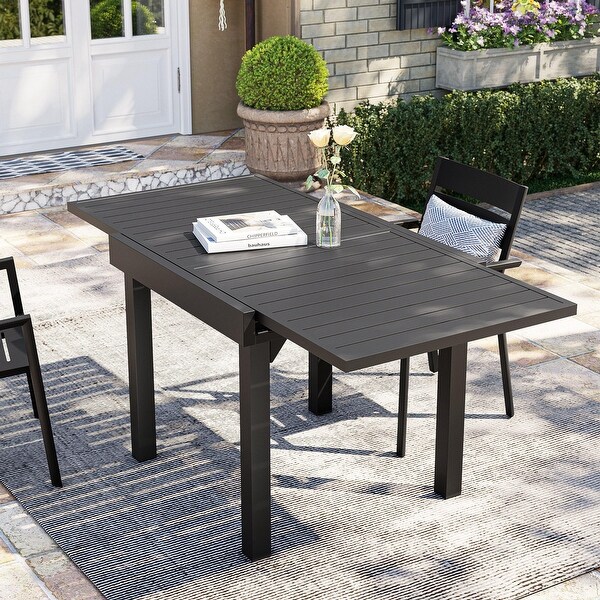 Pellebant Outdoor 3/5/7Piece Aluminum Patio Extendable Dining Set