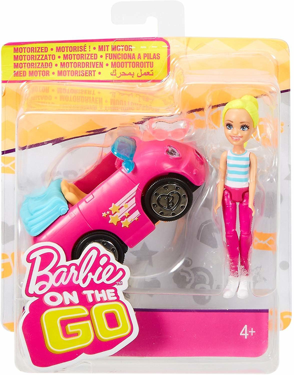 Barbie On the Go Pink Car And Doll Mini doll with car 10cm