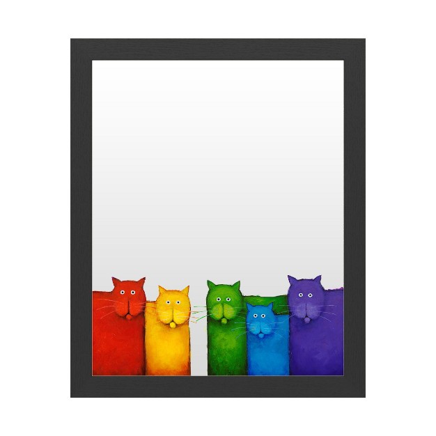 Trademark Fine Art Dry Erase Marker Board With Printed Artwork Daniel Patrick Kessler x27 rainbow Cats x27 White Board