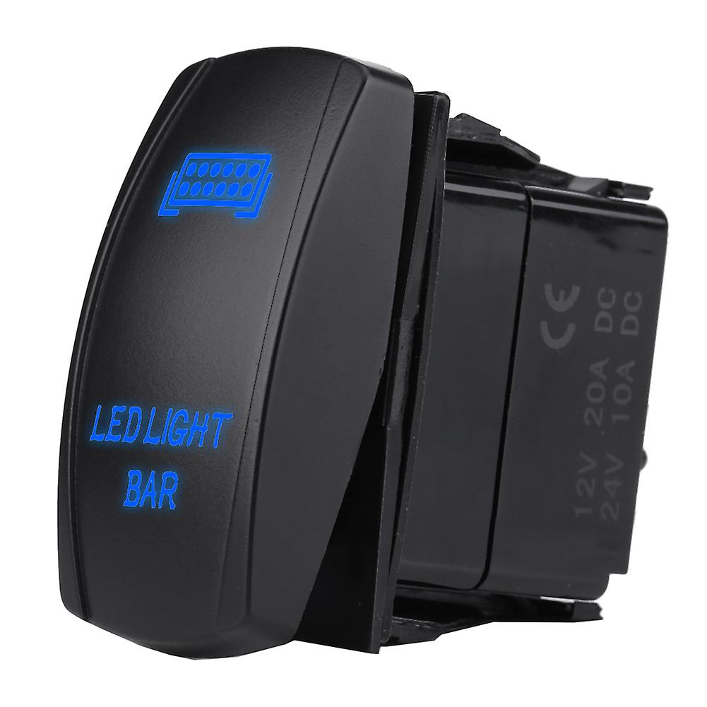 12v 24v Waterproof 5 Pin Led Light Bar  Rocker Switch Spst On Off For Car Boat Truck Blue