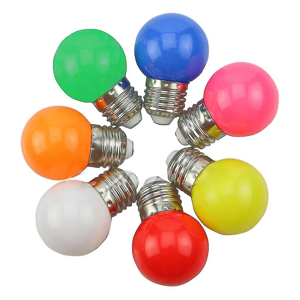 1w E27 Mini Led Golf Ball Bulb Globe Light In Blue， Red， Green， Yellow，white