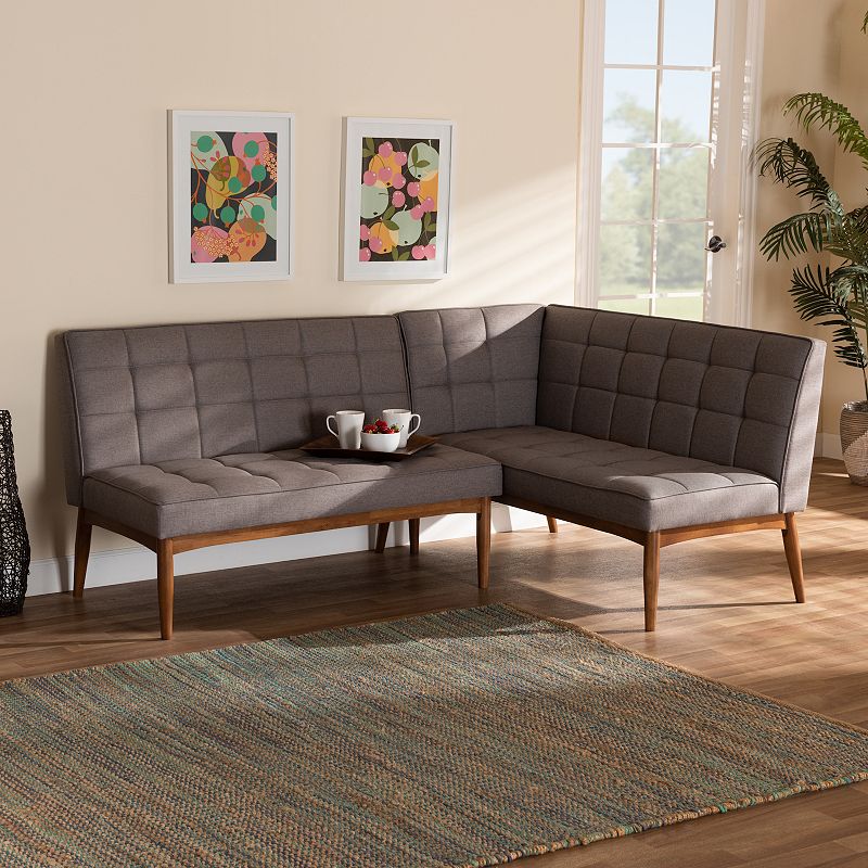 Baxton Studio Sanford Dining Nook Bench 2-piece Set