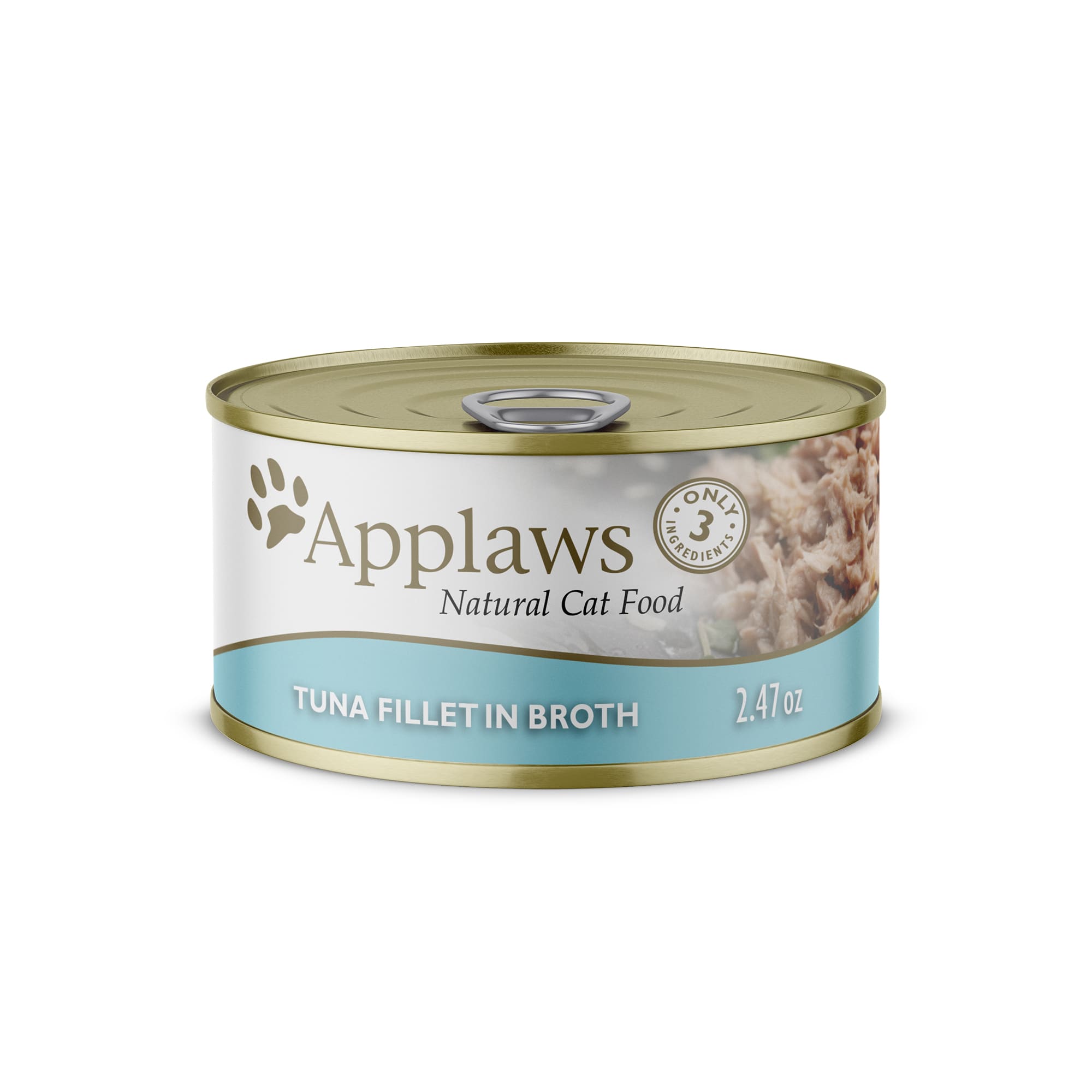 Applaws Natural Tuna Fillet in Broth Wet Cat Food， 2.47 oz.， Case of 24